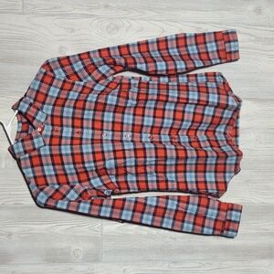 Orange Orvis Perfect Boyfriend Flannel
